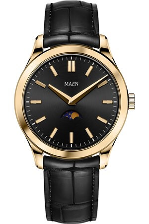 Maen Manhattan 40 Moon Jet Black Gold Polished